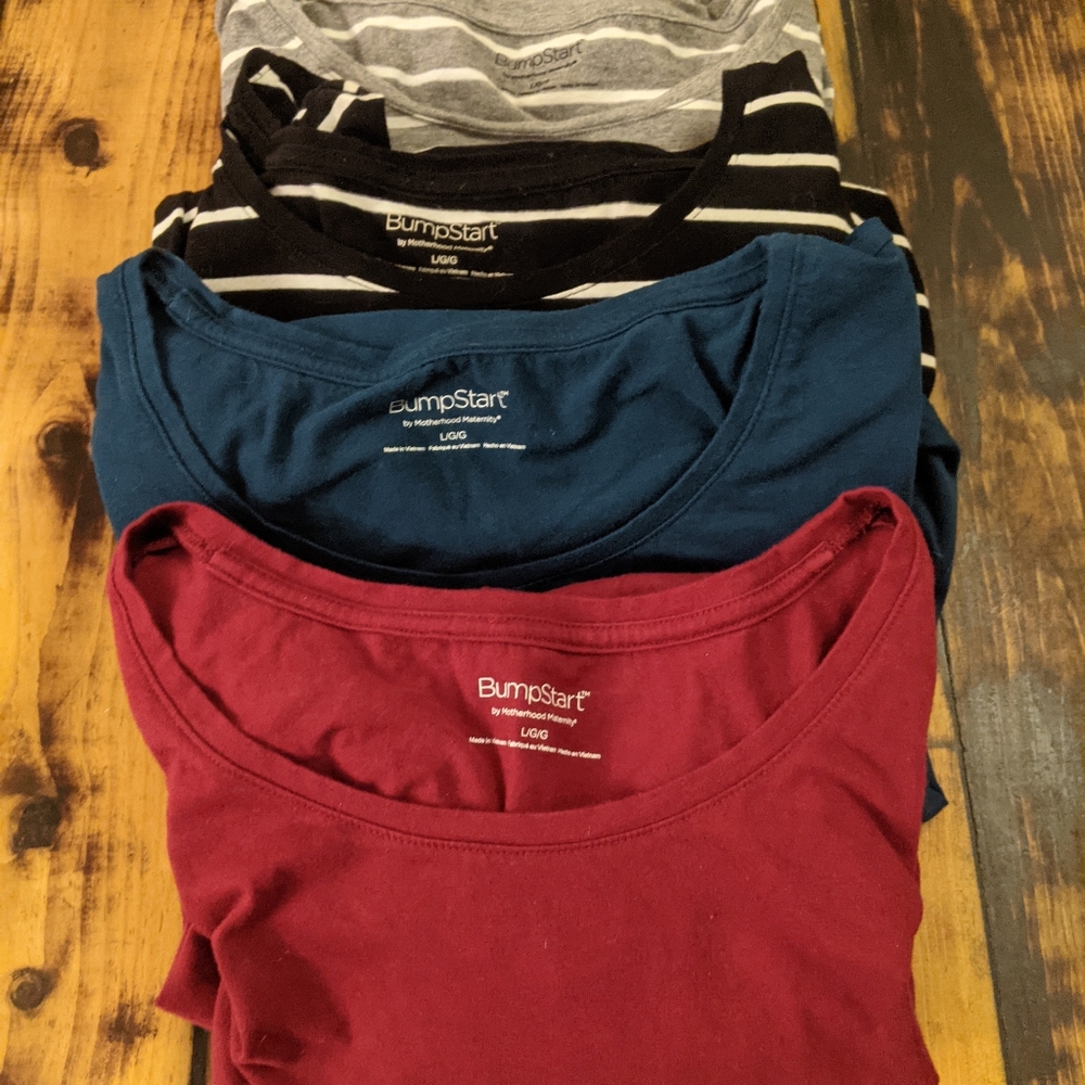 4 long sleeve MATERNITY shirts